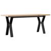 vidaXL t&ouml;m&ouml;r fenyőfa &eacute;s ac&eacute;l Y-v&aacute;z&uacute; doh&aacute;nyz&oacute;asztal 110x40x45,5 cm