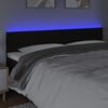 vidaXL fekete sz&ouml;vet LED-es fejt&aacute;mla 180x5x78/88 cm