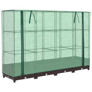 vidaXL rattan megjelen&eacute;sű magas&aacute;gy&aacute;s melegh&aacute;ztakar&oacute;val 160x40x123 cm