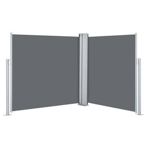 vidaXL antracitsz&uuml;rke beh&uacute;zhat&oacute; oldals&oacute; napellenző 100 x 600 cm