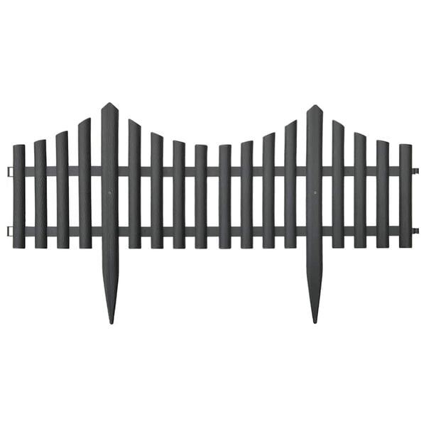 vidaXL 17 db antracitsz&uuml;rke PP gyepszeg&eacute;ly 10 m