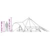 vidaXL Teepee s&aacute;tor tetővel Z&ouml;ld &eacute;s Sz&uuml;rke 600 x 600 x 347 cm