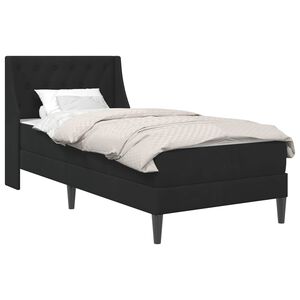 vidaXL &Aacute;gykeret matraccal matracmal Fekete 80 x 200 cm B&aacute;rsony