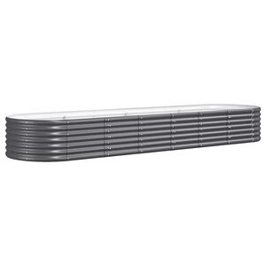 vidaXL antracitsz&uuml;rke horganyzott ac&eacute;l kerti magas&aacute;gy&aacute;s 296x80x36 cm