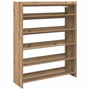 vidaXL k&eacute;zműves t&ouml;lgy sz&iacute;nű szerelt fa cipősszekr&eacute;ny 80x25x100 cm