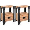 vidaXL 2 db t&ouml;m&ouml;r ak&aacute;cfa &eacute;s ac&eacute;l &eacute;jjeliszekr&eacute;ny 40 x 30 x 54 cm