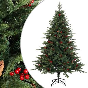 vidaXL Műanyag Hajtogat&oacute;s Kar&aacute;csonyfa 120 cm PVC &eacute;s f&eacute;m Z&ouml;ld