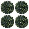 vidaXL 4 db z&ouml;ld mesters&eacute;ges boxwood g&ouml;mb&ouml;k LED f&eacute;nyekkel 12 cm