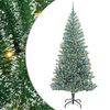vidaXL Mű kar&aacute;csonyi fa h&oacute;val bor&iacute;tva LED f&eacute;nyekkel 300 LED-del 240 cm