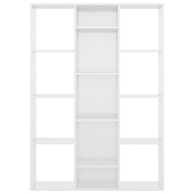 vidaXL magasfényű fehér térelválasztó/könyvszekrény 100 x 24 x 140 cm