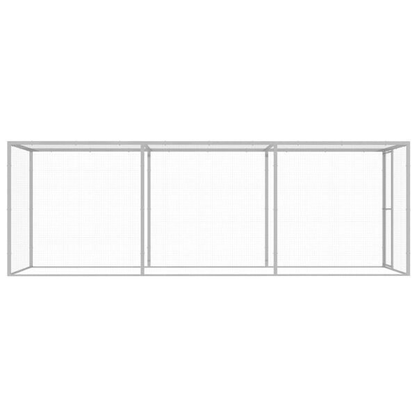 vidaXL horganyzott ac&eacute;l macskaketrec 4,5 x 1,5 x 1,5 m