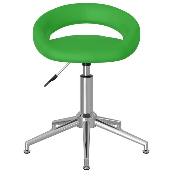 vidaXL 2 db z&ouml;ld műbőr forg&oacute; &eacute;tkezősz&eacute;k