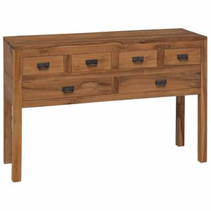 vidaXL Sz&eacute;f Term&eacute;szetes 110 x 35 x 75,5 cm T&ouml;m&ouml;r Teakfa
