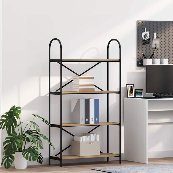 vidaXL K&ouml;nyvespolc Artisan t&ouml;lgy 80 x 30 x 146 cm Faanyag