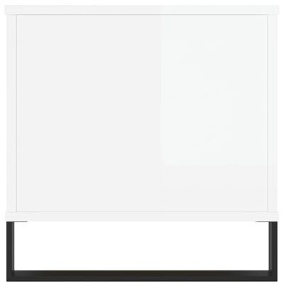 vidaXL magasfényű fehér szerelt fa dohányzóasztal 90x44,5x45 cm