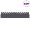 vidaXL Gyepszeg&eacute;lyek 20 pcs Antracit 103 x 0,05 x 22 cm Ac&eacute;l