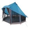 vidaXL Tipi s&aacute;tor tetővel t&aacute;rol&oacute;val K&eacute;k 404 x 370 x 270 cm taft