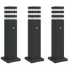 vidaXL 3 db fekete alum&iacute;nium k&uuml;lt&eacute;ri &aacute;ll&oacute;l&aacute;mpa &eacute;rz&eacute;kelővel 50 cm