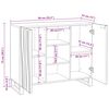 vidaXL Kom&oacute;d Feh&eacute;r 90 x 33 x 75 cm t&ouml;m&ouml;r mang&oacute;fa