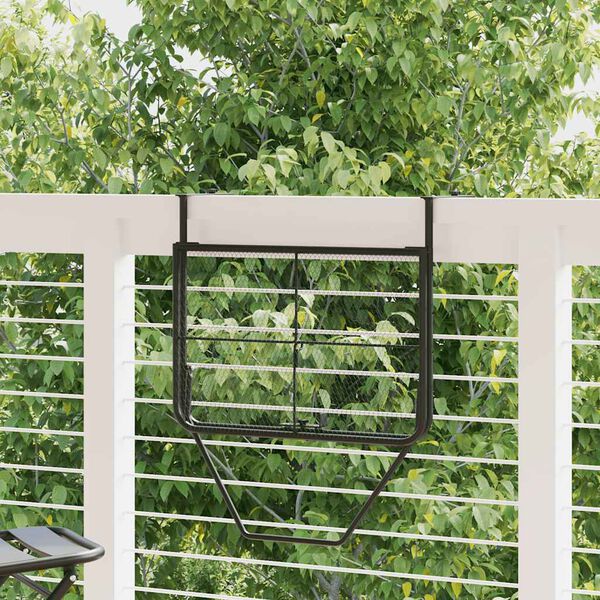 vidaXL fekete ac&eacute;l erk&eacute;lyasztal 60 x 40 cm