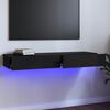 vidaXL fekete TV-szekrény LED-világítással 120 x 35 x 15,5 cm