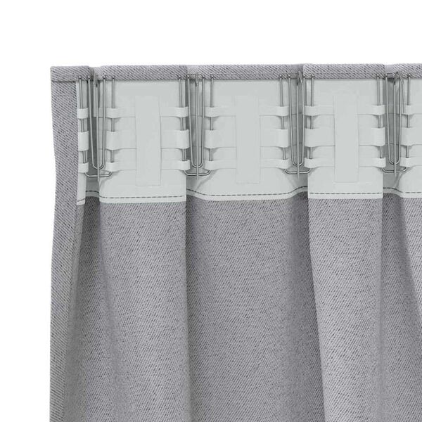 vidaXL Fekete F&uuml;gg&ouml;ny Gyűrűkkel 2 pcs Vil&aacute;gossz&uuml;rke 260 x 140 cm