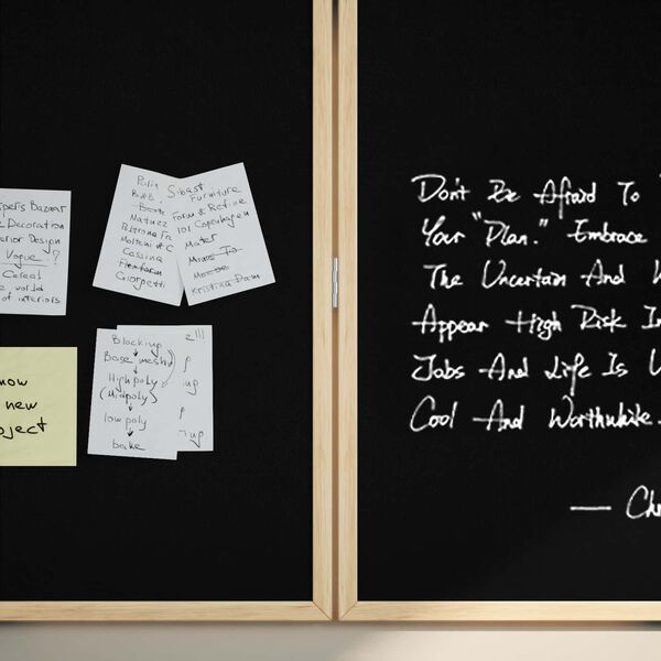 vidaXL Hirdetőt&aacute;bla Fekete 80 x 80 x 1.4 cm T&ouml;m&ouml;r fenyőfa