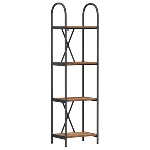 vidaXL K&ouml;nyvespolc 4 szintes 40 x 30 x 146 cm Szerelt fa &Ouml;reg fa
