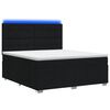 vidaXL LED Boxspring &Aacute;gy Mattal fejt&aacute;ml&aacute;val Fekete 180 x 200 cm Sz&ouml;vet