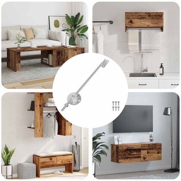 vidaXL Fed&eacute;l T&aacute;mogat&oacute; Zsan&eacute;r 12 pcs Ez&uuml;st 194 x 36 x 18 mm Vas