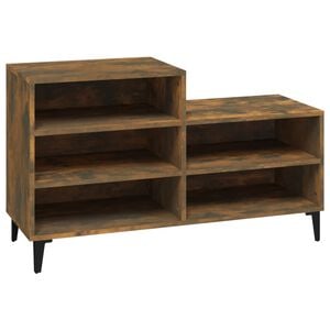 vidaXL f&uuml;st&ouml;s t&ouml;lgy sz&iacute;nű szerelt fa cipősszekr&eacute;ny 102 x 36 x 60 cm