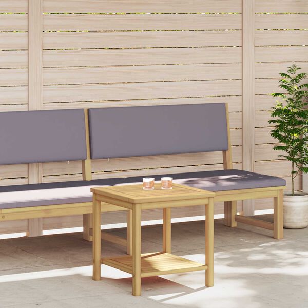 vidaXL Oldal asztal Olaj Term&eacute;szetes 45 x 45 x 45 cm T&ouml;m&ouml;r Ak&aacute;cfa