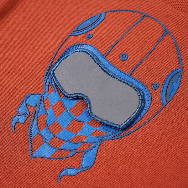 Vil&aacute;gos rozsda sz&iacute;nű gyerekpul&oacute;ver 116