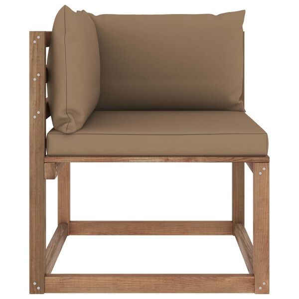 vidaXL kerti raklap sarokkanap&eacute; t&oacute;psz&iacute;nű p&aacute;rn&aacute;kkal