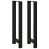 vidaXL 2 db fekete ac&eacute;l b&aacute;rasztal l&aacute;b 40 x (110-111) cm