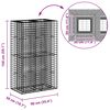 vidaXL Gabion emelt &aacute;gy Ez&uuml;st 90 x 50 x 150 cm Horganyzott ac&eacute;l