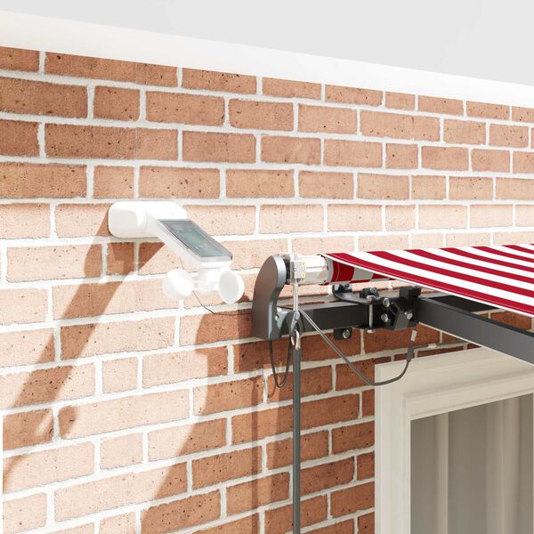 vidaXL Napernyő Anyag tartalmaz Piros &eacute;s Feh&eacute;r 350 x 250 cm Poli&eacute;szter