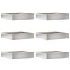 vidaXL Fűszeg&eacute;lyez&eacute;s 6 pcs Ez&uuml;st 60 x 60 x 13 cm Rozsdamentes ac&eacute;l