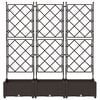 vidaXL Kerti cser&eacute;p 3 pcs Barna 120 x 40 x 125,5 cm Ac&eacute;l
