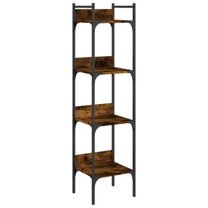 vidaXL 5 szintes f&uuml;st&ouml;s t&ouml;lgy szerelt fa k&ouml;nyvespolc 35x30x138,5 cm