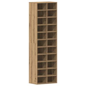 vidaXL k&eacute;zműves t&ouml;lgy szerelt fa cipősszekr&eacute;ny 54 x 34 x 183 cm