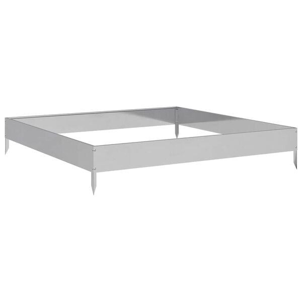 vidaXL horganyzott acél kerti magaságyás 100 x 100 x 18,5 cm