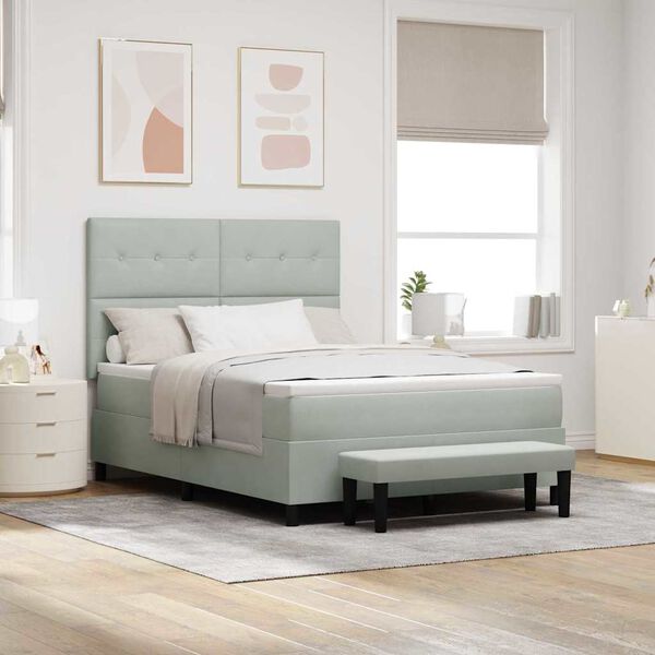 vidaXL Boxrug&oacute;s &aacute;gy matracmal Vil&aacute;gossz&uuml;rke 160 x 200 cm B&aacute;rsony