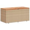 vidaXL b&eacute;zs polyrattan &eacute;s ak&aacute;cfa kerti t&aacute;rol&oacute;l&aacute;da 110 x 50 x 54 cm