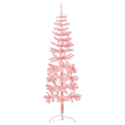 vidaXL rózsaszín vékony fél műkarácsonyfa állvánnyal 180 cm