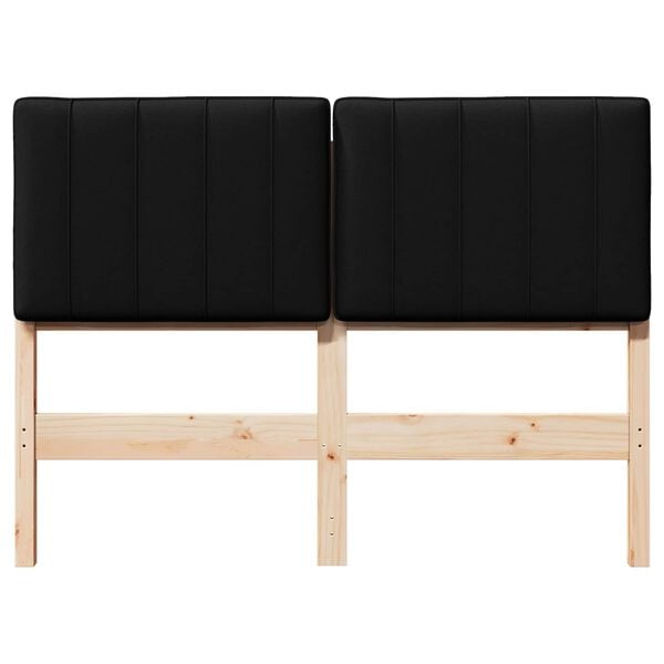 vidaXL K&aacute;rpitozott fejt&aacute;mla Barna &eacute;s fekete 120 cm T&ouml;m&ouml;r fenyőfa