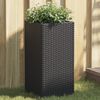 vidaXL 2 db fekete polyrattan kerti &uuml;ltetől&aacute;da 30x30x60 cm
