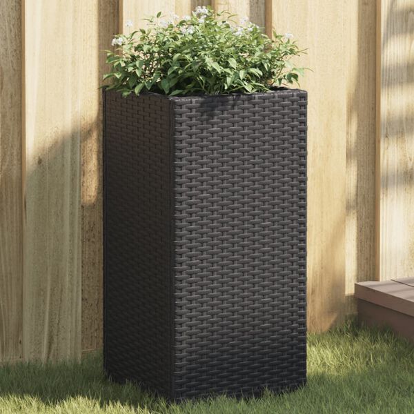vidaXL 2 db fekete polyrattan kerti &uuml;ltetől&aacute;da 30x30x60 cm