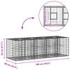 vidaXL Gabion emelt &aacute;gy Ez&uuml;st 180 x 60 x 55 cm Horganyzott ac&eacute;l