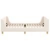 vidaXL Gyerekágy kerettel fejtámlával Krém 80 x 200 cm Juh Gyapjú